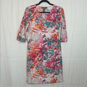 Vibrant Floral Long Sleeve Dress